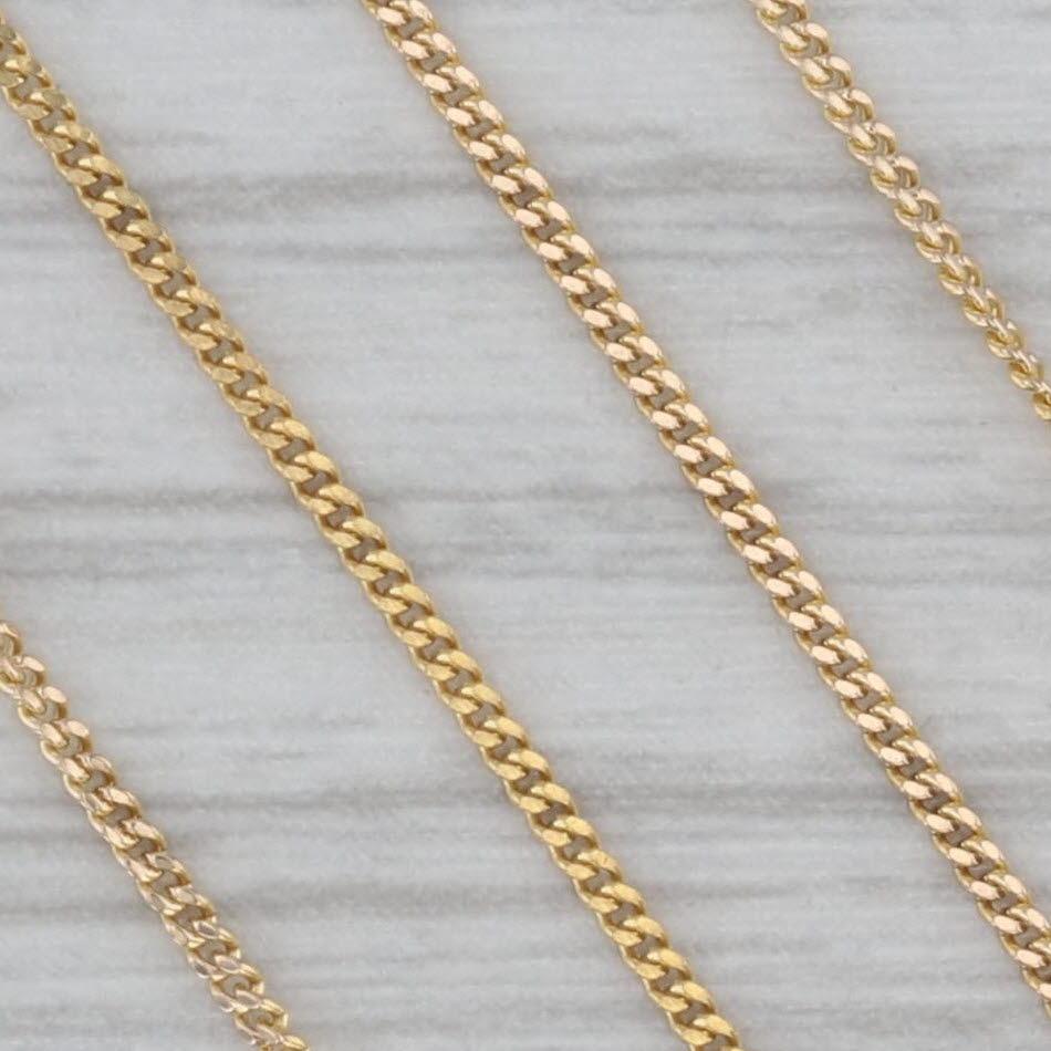 0,15 Karat Diamant Nugget Kreuz-Anhänger Halskette 14k 20k Gelbgold 15,75
