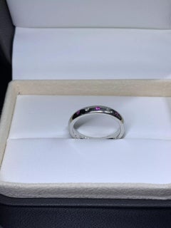 0.15ct Diamond sapphire solitaire eternity engagement ring 18ct white gold