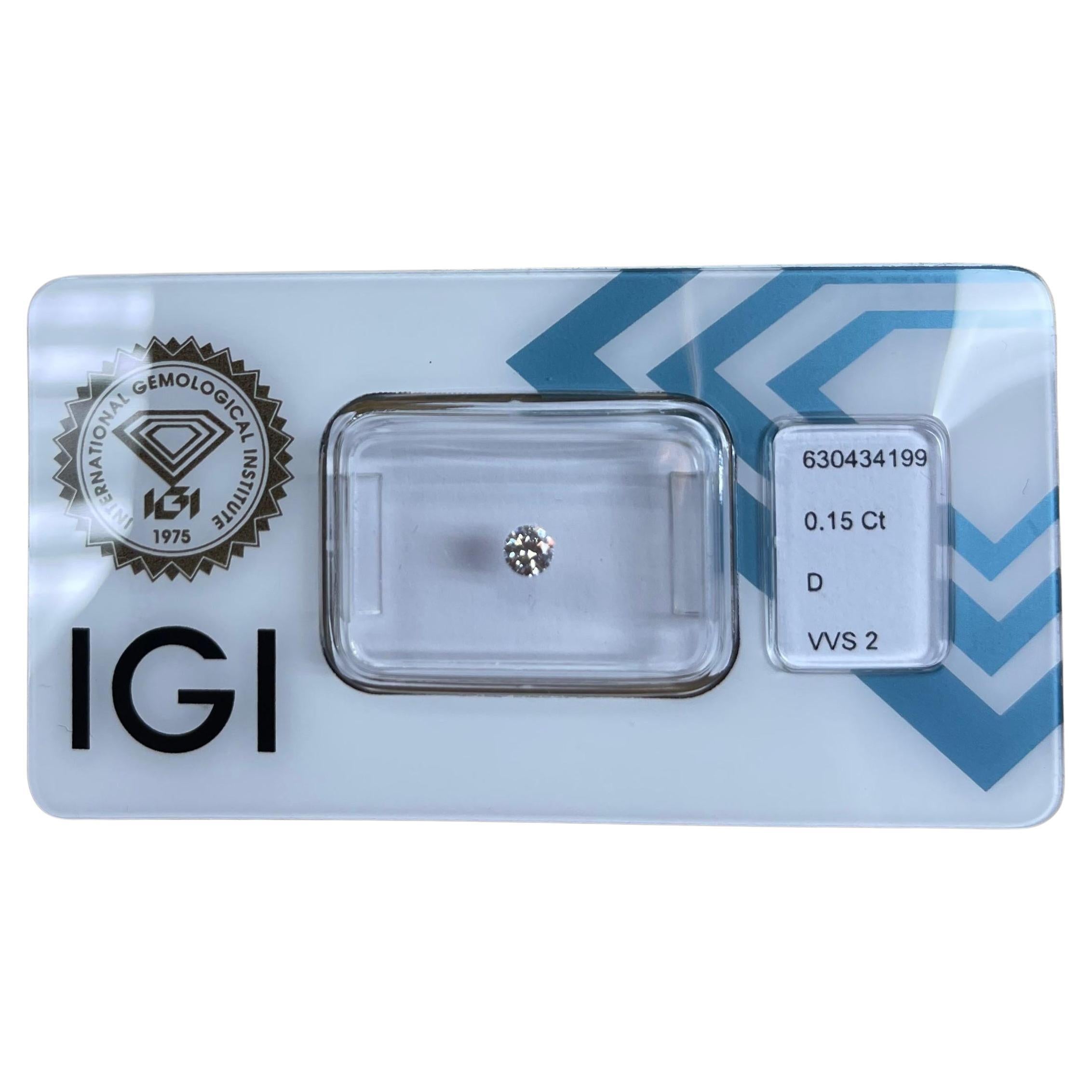 0.15CT IGI Certified Round Brilliant For Sale