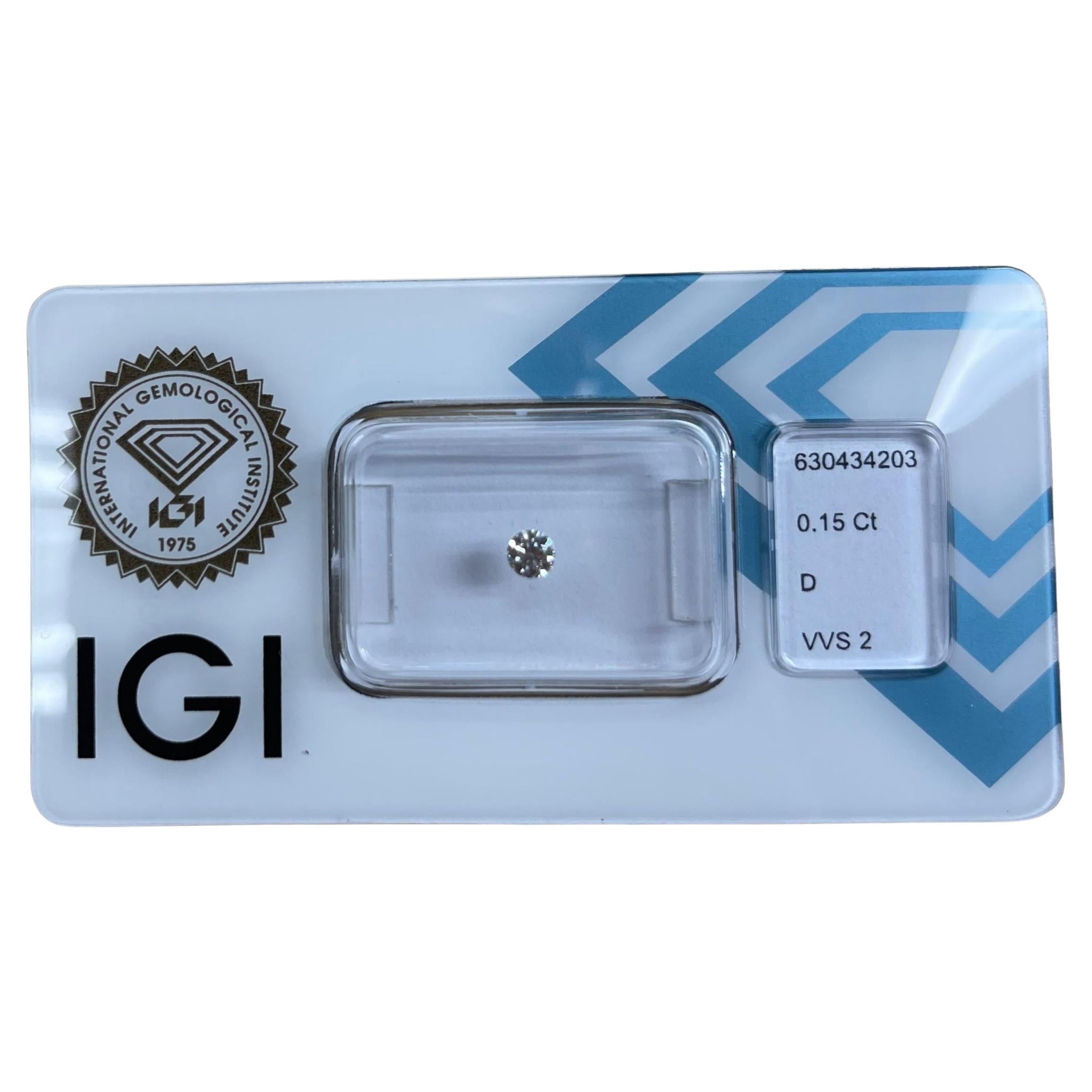 0.15CT IGI Certified Round Brilliante en vente