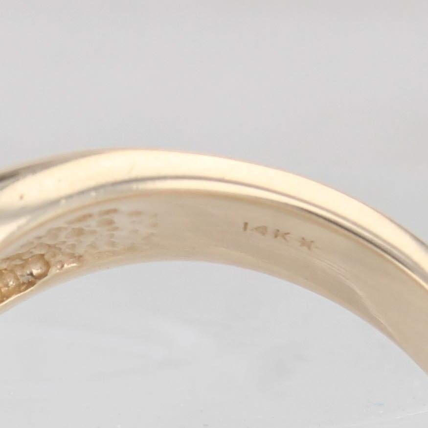 0.15ctw Diamond Bypass Ring 14k Yellow Gold Size 6.75 For Sale 2