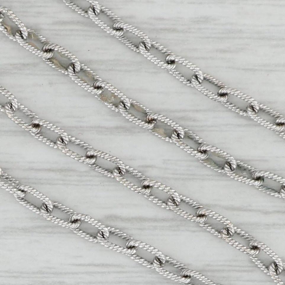 Halskette mit 0,15 Karat Diamant-Zuchtperlen-Anhänger, 18k Weißgold 15,5