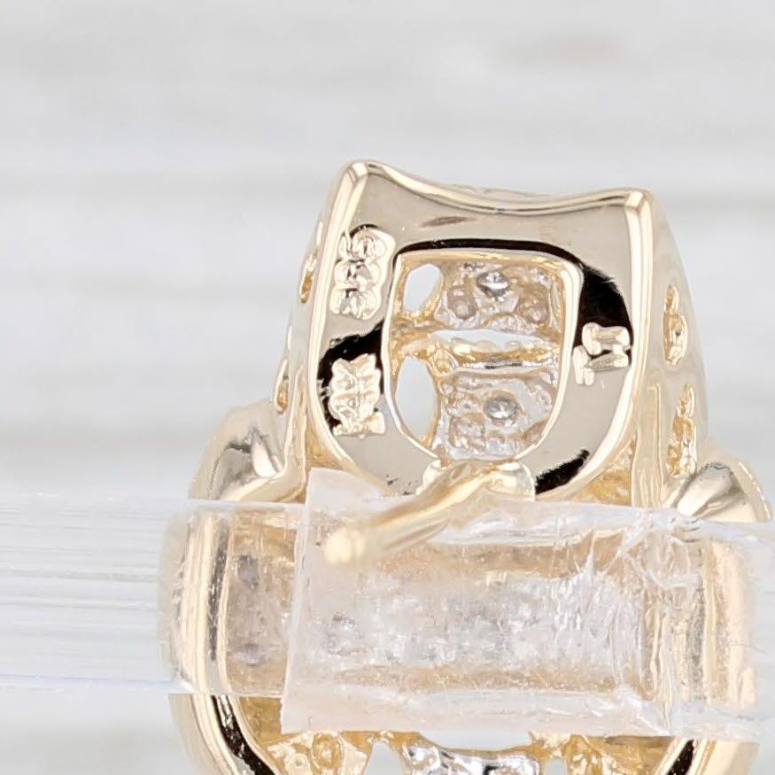 0.15ctw Diamond J-Hook Earrings 14k Gold Omega Back Drops Pour femmes en vente