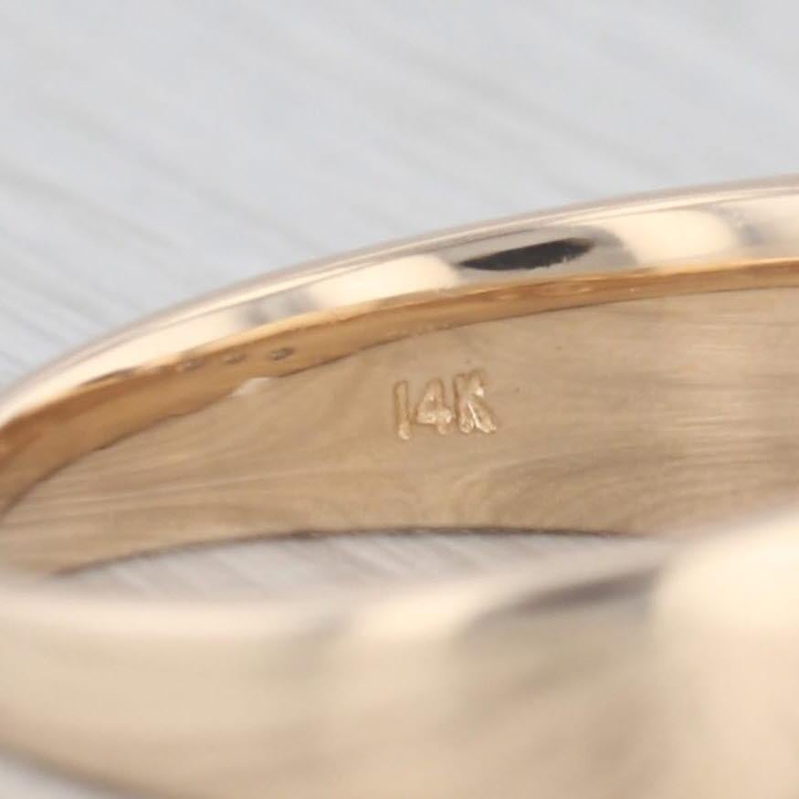 0.15ctw Diamond Men's Wedding Band 14k Yellow Gold Size 8.5 Ring 4