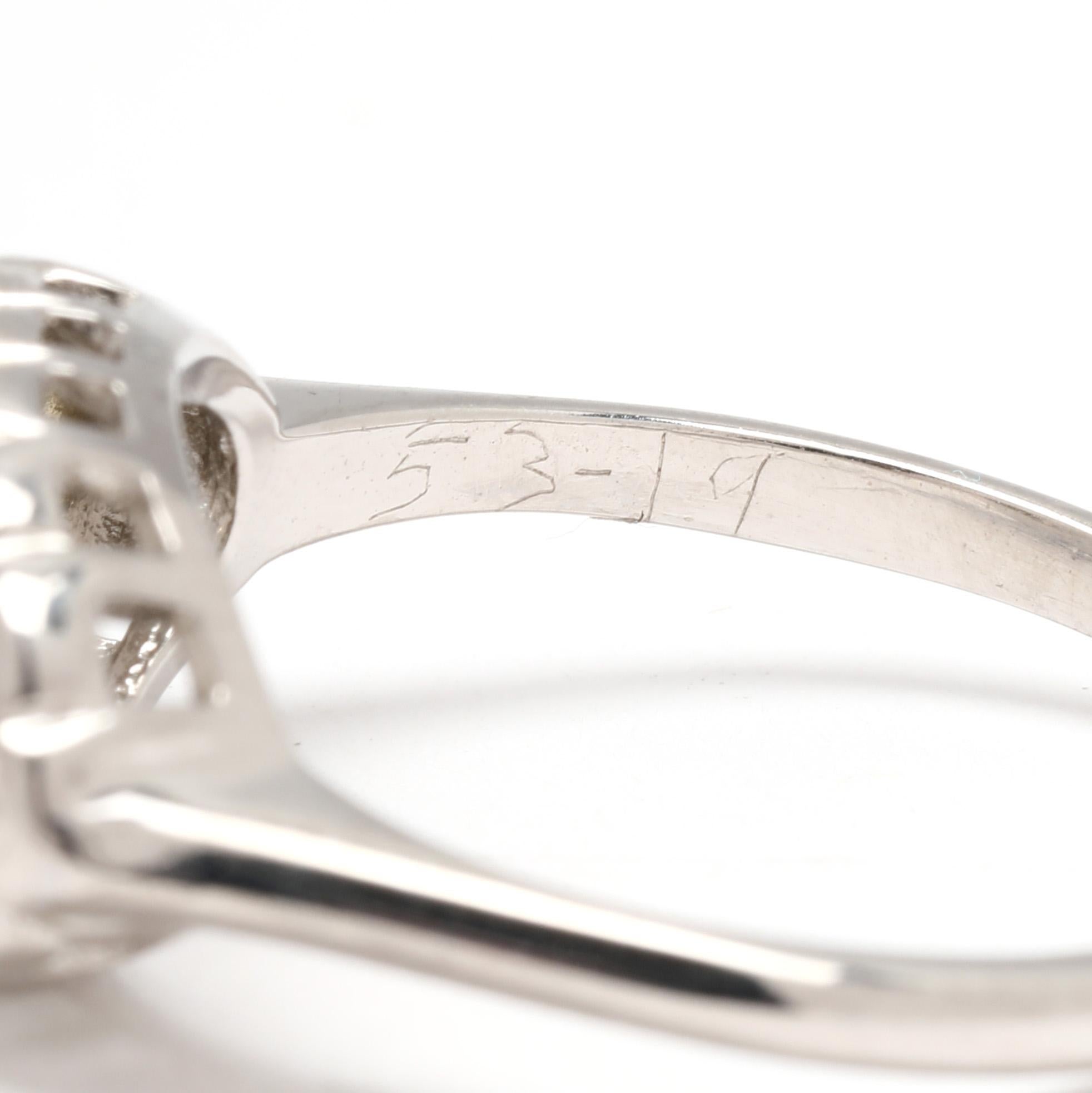 0.15ctw Diamond Princess Ring, 14k White Gold, Ring Size 6.5 1