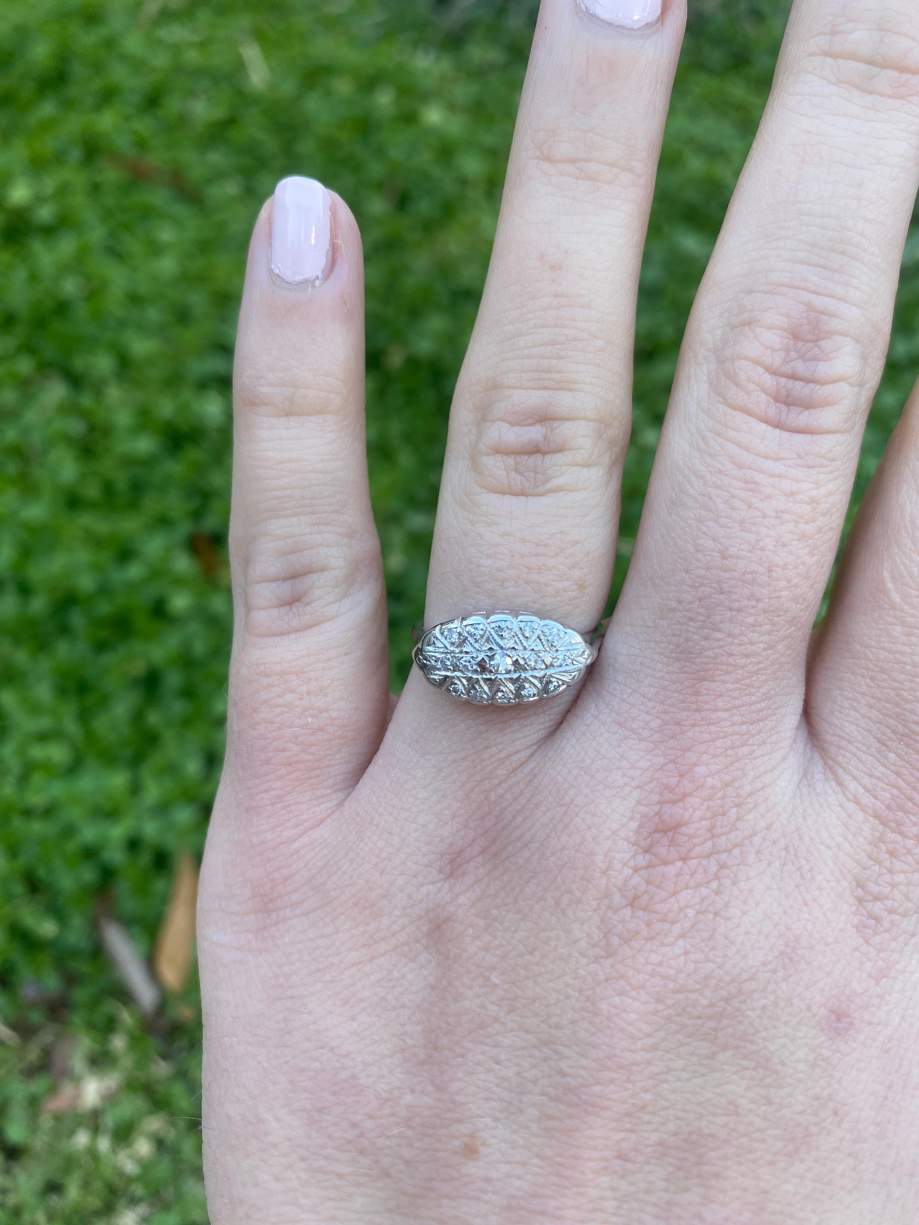 0.15ctw Diamond Princess Ring, 14k White Gold, Ring Size 6.5 3