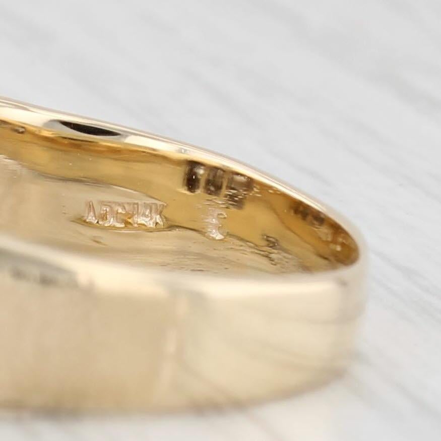 Bague de mariage vintage en or jaune 14 carats avec diamant 0,15 carat, taille 8,5 en vente 2