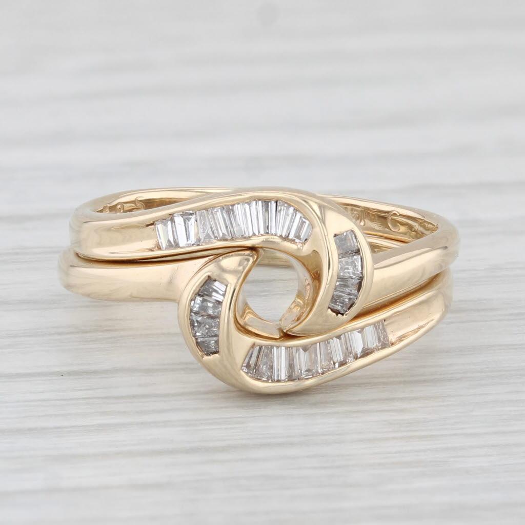 0,15 Karat Diamant Ring Jacken Guards 14k Gelbgold Ehering Größe 5,75 im Zustand „Gut“ im Angebot in McLeansville, NC
