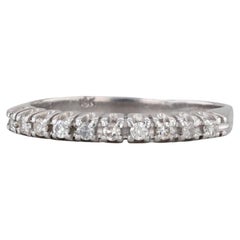 Anello impilabile con diamante da 0,15 ct. in oro bianco 18k Taglia 7