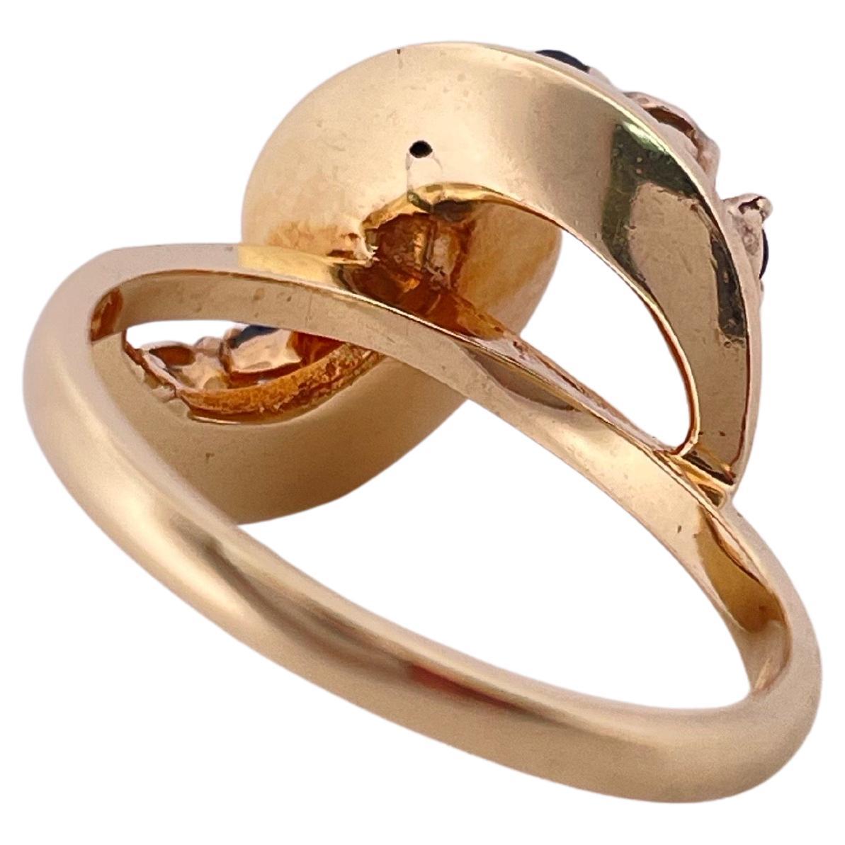 0,15ctw Saphir & 0,10ctw H/I SI2 Diamant Ring Set in 14K Gelbgold (Rundschliff) im Angebot