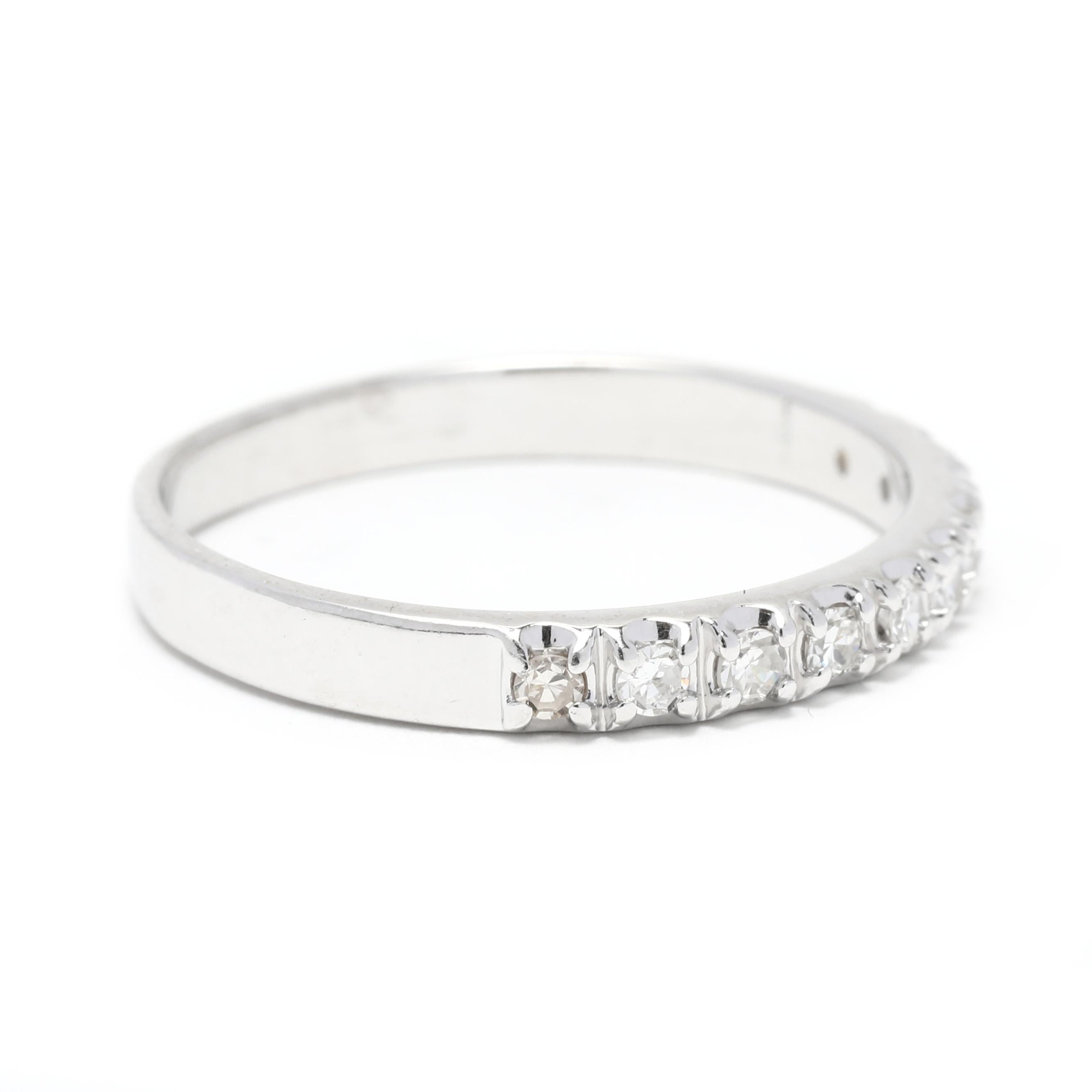 Stones:
- diamonds, 10 stones
- single cut round
- 1.6 - 1.75 mm
- approximately .15 total carats
- G-H color, VS2-I1 clarity
* please note that 1 diamond has a small chip but it is not visible to the naked eye

Ring Size 6.25

Rise Off Of Finger: