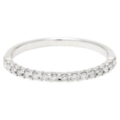 0.15ctw Thin Diamond Wedding Band Ring, 10k White Gold, Ring