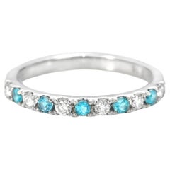 Bracelet en platine avec tourmaline Paraiba du Brésil de 0,16 carat et diamants