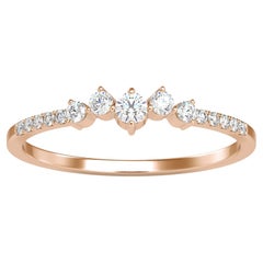 0.16 Carat Diamond 14K Rose Gold Ring