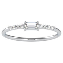 0.16 Carat Diamond 14K White Gold Ring