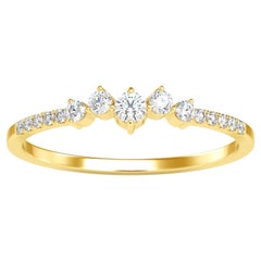 0.16 Carat Diamond 14K Yellow Gold Ring