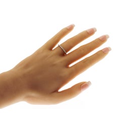 0.16 CT Natural Diamond 14K White Gold Wedding Band Ring Size 6.5