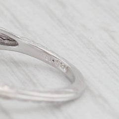 0.16ct Diamond Filigree Ring 18k White Gold Size 6.25 Vintage Engagement