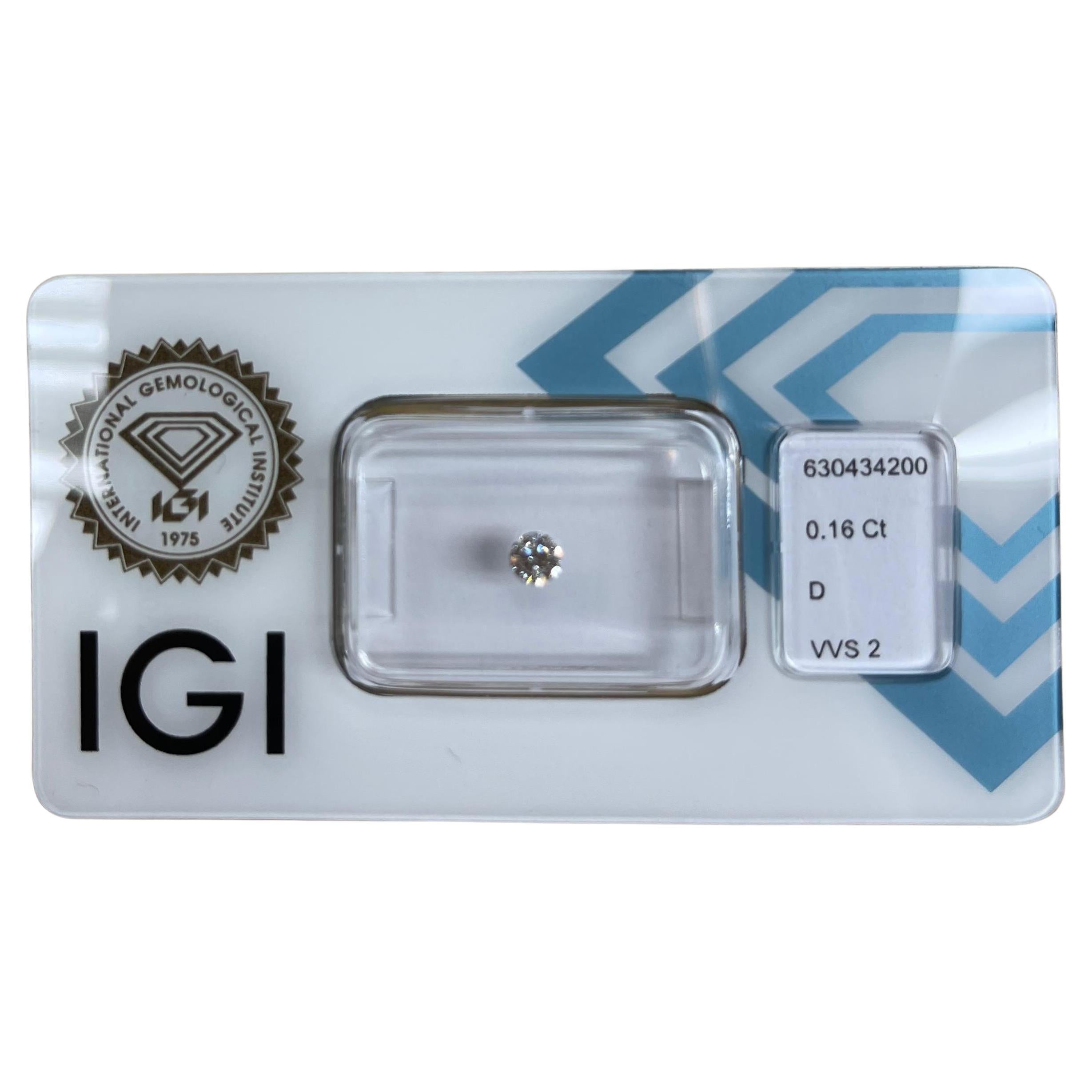 0.16CT IGI Certified Round Brilliant For Sale