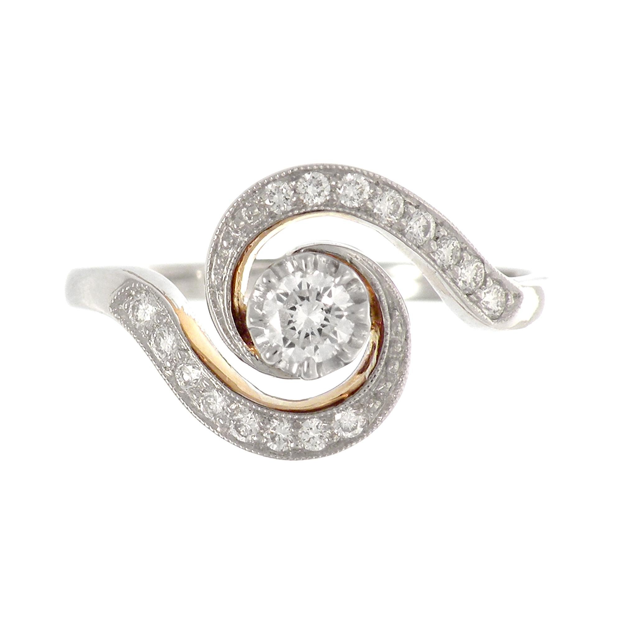 0.17 Carat Diamond Edwardian Engagement Ring