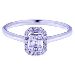 0.17 Ct Diamonds 18kt White Gold Solitaire Ring