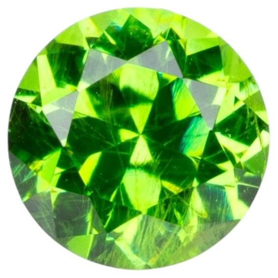 0.17 ct, Vivid green faceted Russian demantoid garnet