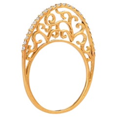 0.173 Carat Diamond Ring in 18 Karat Yellow Gold