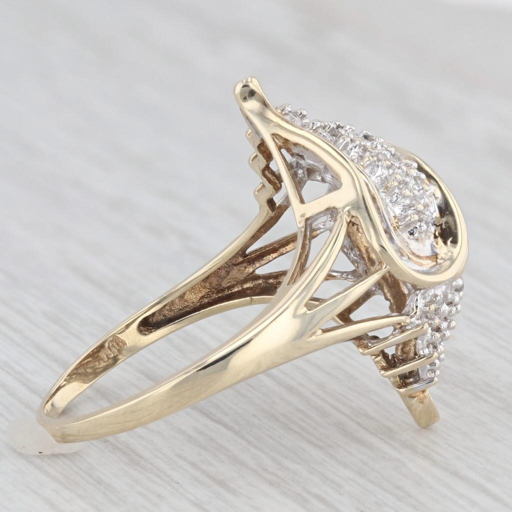 0,17 Karat Diamant-Cluster-Ring 10k Gelbgold Größe 9,5 2