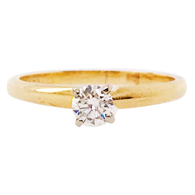 .35 Carat Diamond Yellow White Gold Engagement Ring For Sale at 1stDibs ...