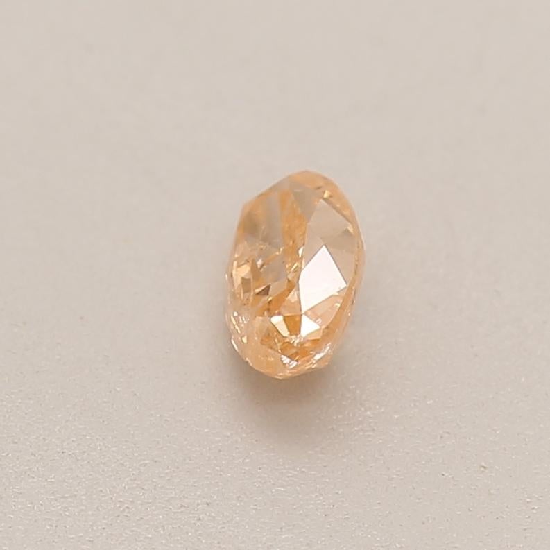 Oval Cut 0.18 Carat Fancy Orange Oval cut diamond GIA Certified For Sale