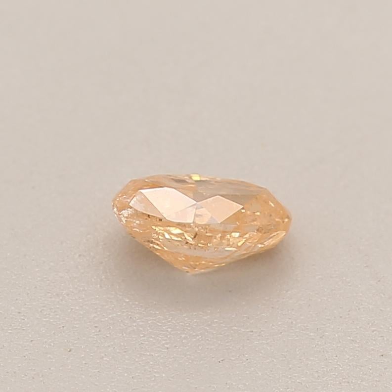 0.18 Carat Fancy Orange Oval cut diamond GIA Certified In New Condition For Sale In Kowloon, HK
