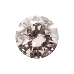 Diamant en vrac de forme ronde de 0,18 carat de couleur naturelle rose clair Brown 