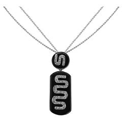 0.18 Carats White Diamond White Gold Necklace