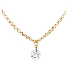 Bavna 0.18 carat Collier pendentif en or 18KT à diamants blancs flottants