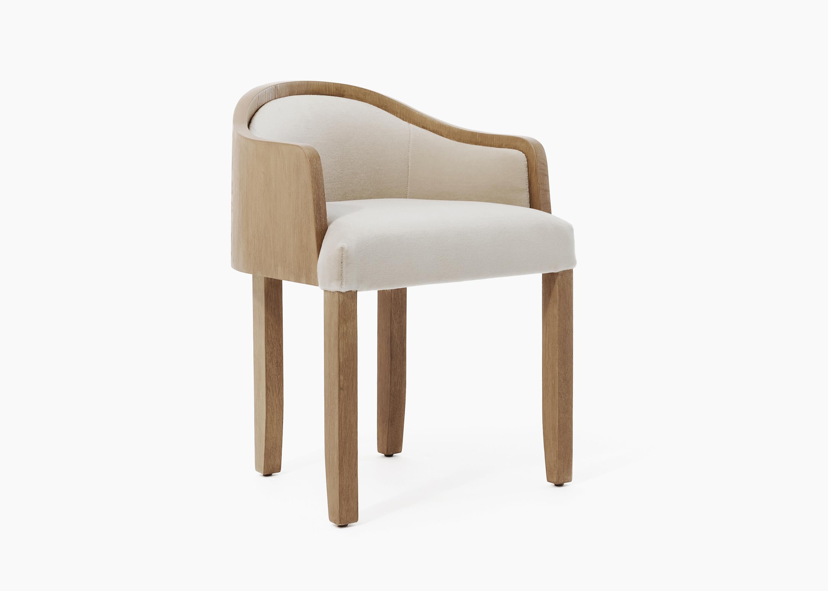 MIRROR, MIRROR

The Vow stool is a modern rendition of the ritualistic seat of beauty. A low-back, bentwood design against soft upholstery offers a refined nod to a past era, created for the present. A center for creation, relaxation, and a focus on