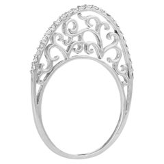 0.184 Carat Diamond Ring in 18 Karat White Gold