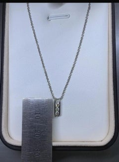 0.18ct Diamond Chunky Solitaire Pendant Necklace 14ct White Gold