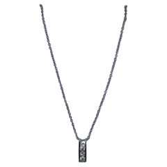 0.18ct Diamond Chunky Solitaire Pendant Necklace 14ct White Gold