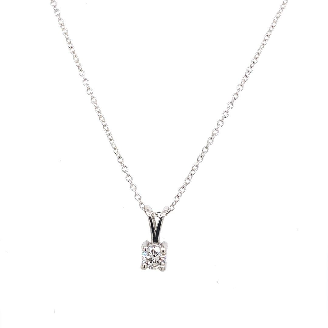 18ct White Gold 0.18ct Round Brilliant Cut Diamond Pendant With Chain

Additional Information: 
Total Diamond Weight: 0.18ct
Diamond Colour:  I/ J
Diamond Clarity: VS
Total Weight: 2g
Chain Length: 16-18