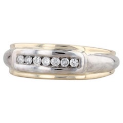0.18ctw Diamond Ring 14k Gold Size 11.5 Men's Wedding Band