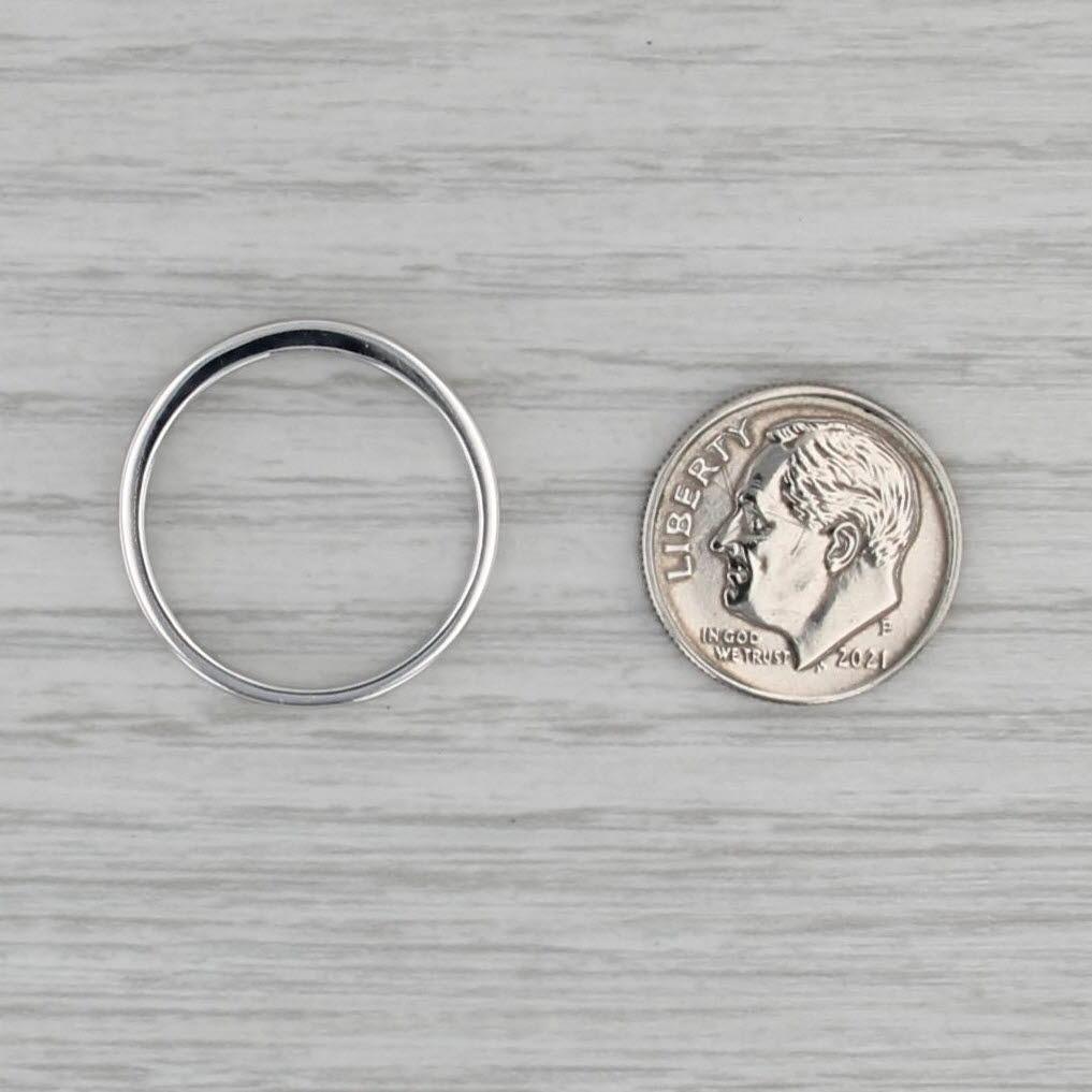 0,18ctw Diamond Wedding Band 14k Weißgold Größe 8 Stackable Jahrestag Ring im Angebot 2