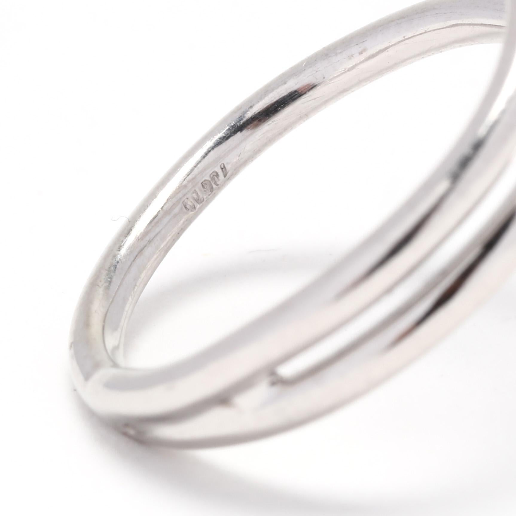 Women's or Men's 0.18ctw Italian Sapphire Bypass Wrap Ring, 18K White Gold, Ring