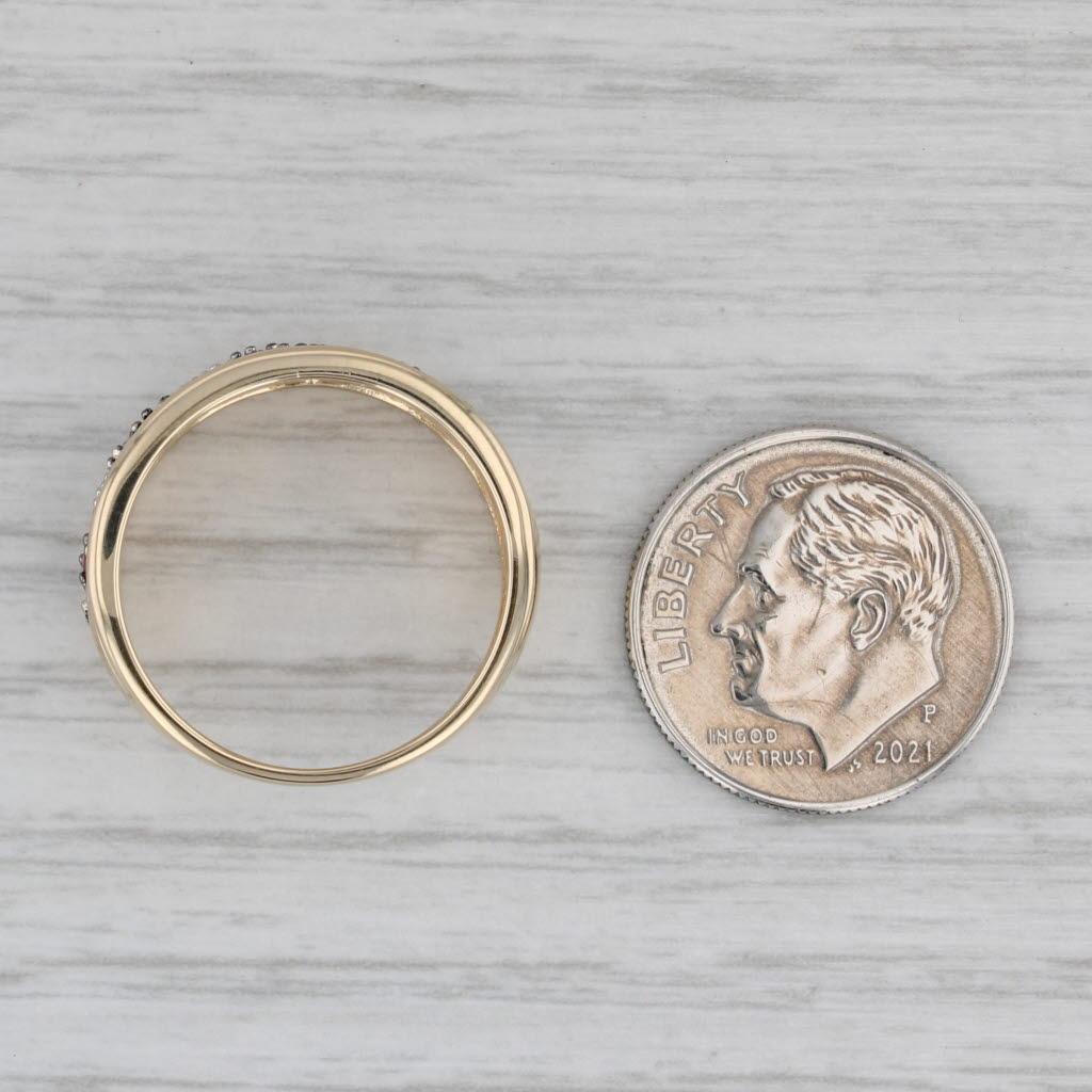 0.18ctw Anillo Diamante Rubí Oro Amarillo 14k Talla 7 en venta 4