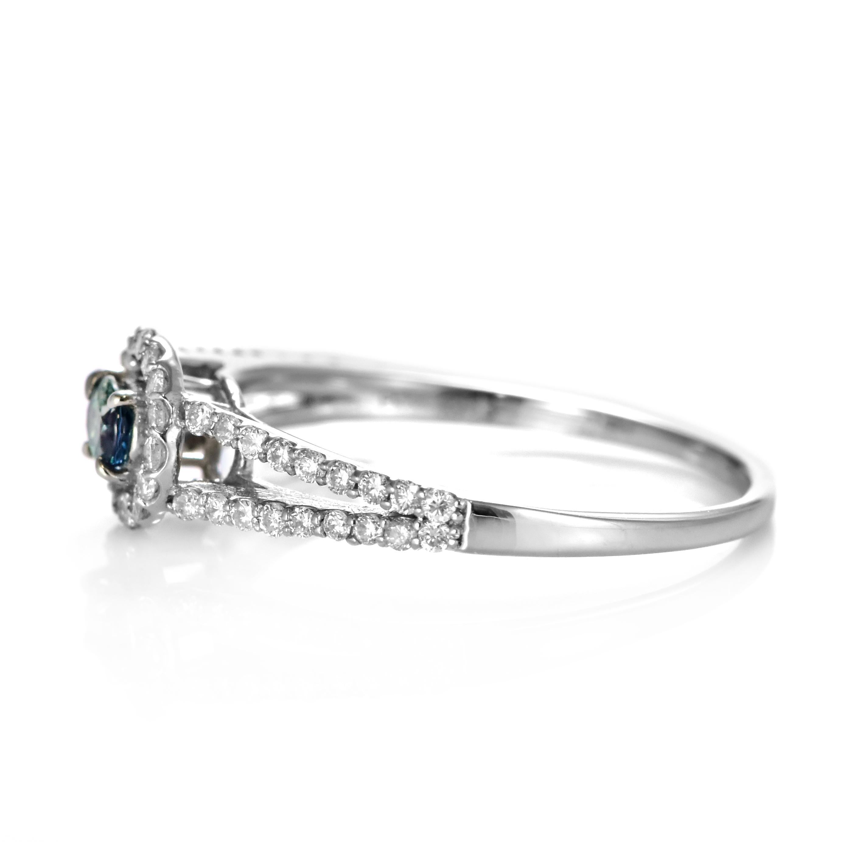 Anello con alessandrite brasiliana e diamante da 0,19 carati in platino in vendita 7