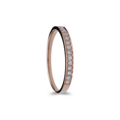 0.19 Carat Diamonds Wedding Band 1981 Classic Collection Ring in 14K Rose Gold