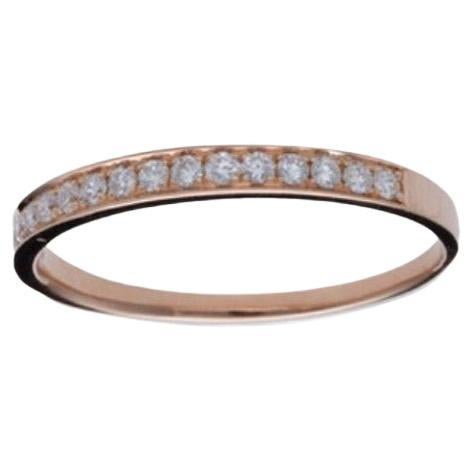 0.19 Carat Diamonds Wedding Band 1981 Classic Collection Ring in 14K Rose Gold For Sale