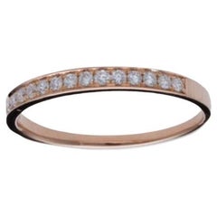 0.19 Carat Diamonds Wedding Band 1981 Classic Collection Ring in 14K Rose Gold