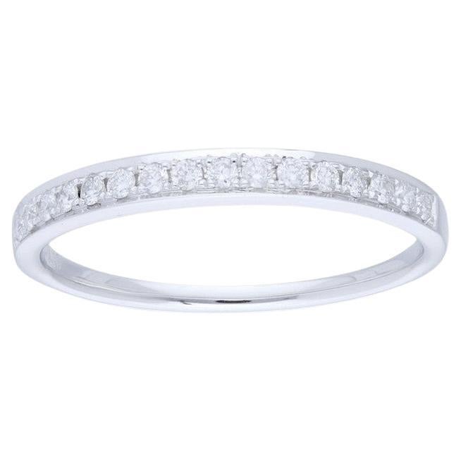 0,19 quilates Diamantes Alianza 1981 Classic Collection Anillo de oro blanco de 14 quilates