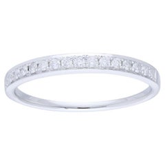 0.19 Carat Diamonds Wedding Band 1981 Classic Collection Ring in 14K White Gold
