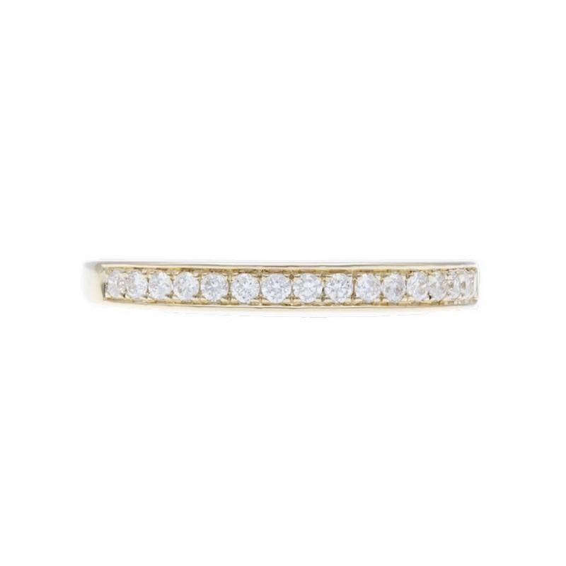 Round Cut 0.19 Carat Diamonds Wedding Band 1981 Classic Collection Ring in 14K Yellow Gold For Sale